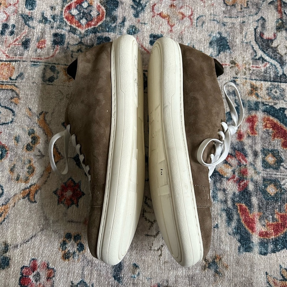 Donald Pliner Pierce Suede Sneaker Shoe in Tan Size 10 - Picture 5 of 9